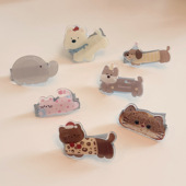 华为手机壳超薄一字式 可爱卡通小狗小猫粘贴式 支架适用苹果 支架