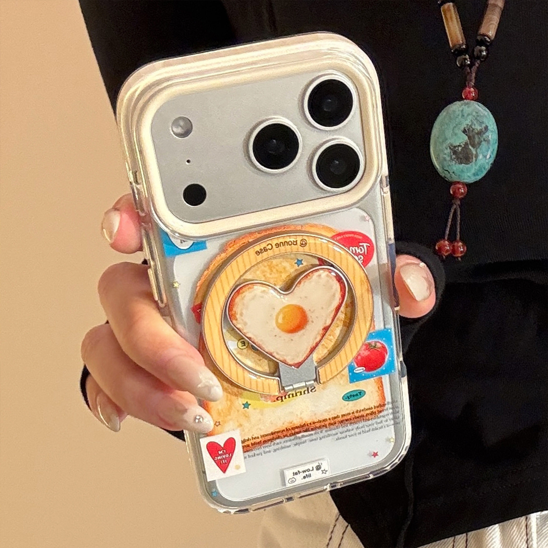 小众吐司磁吸支架手机保护壳