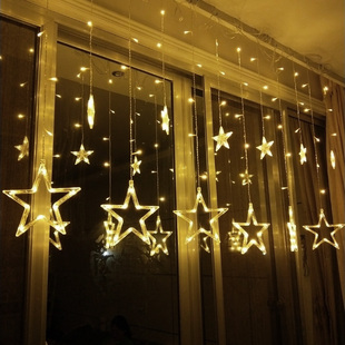 2022年圣诞节装 饰彩灯星星灯LED小彩灯卧室彩灯闪灯串灯满天星