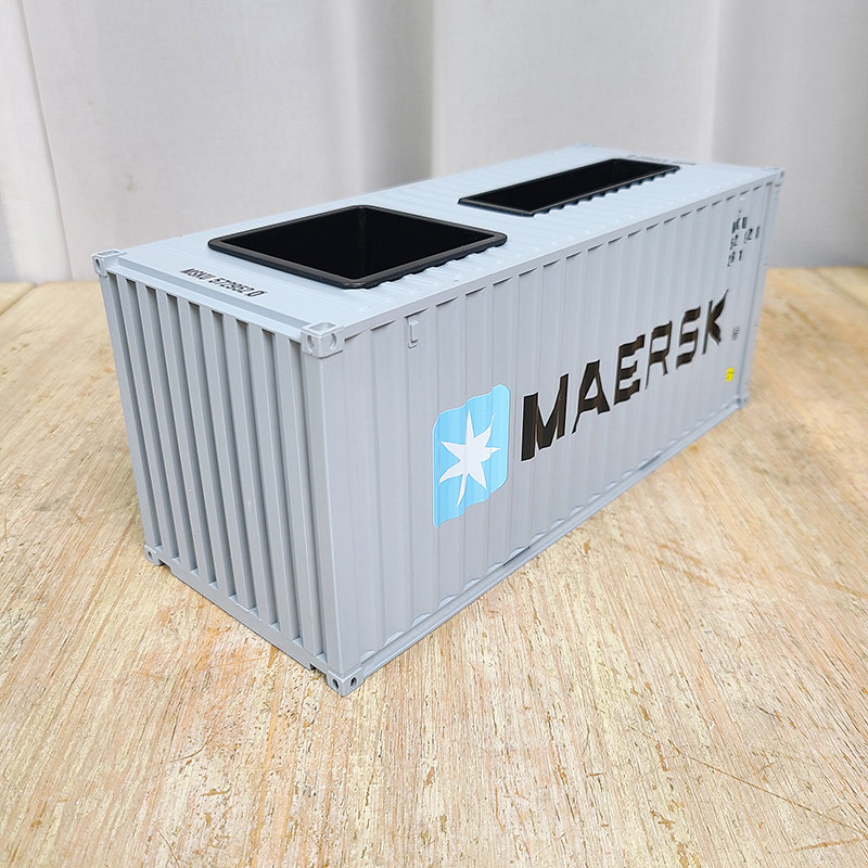 MSK MAERSK 컨테이너 모델 티슈 박스 시뮬레이션 컨테이너 펜 홀더 맞춤형 로고 기업 크리 에이 티브 선물