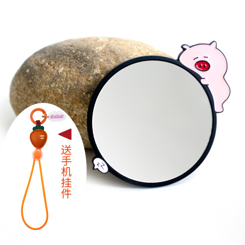 八门虫社可爱圆形随身圆形化妆镜