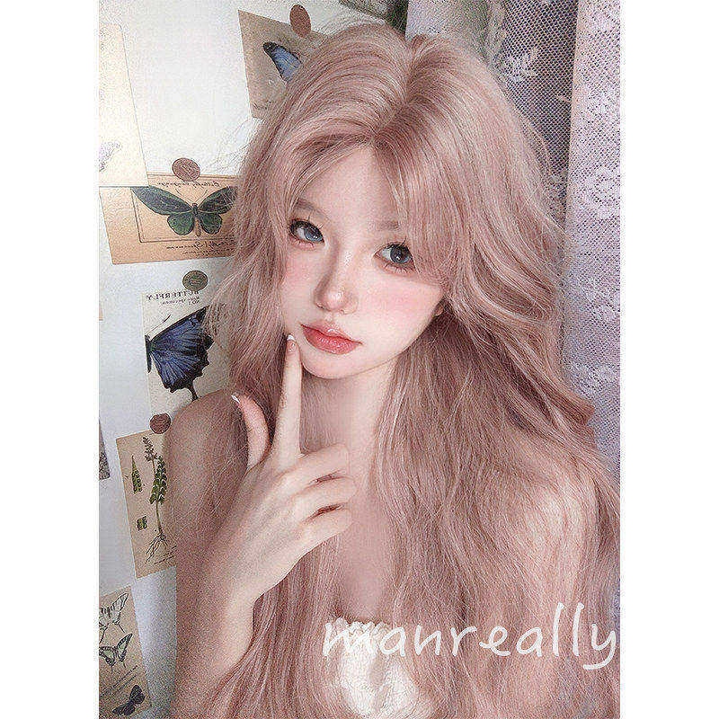 漫真假发小额蕾丝女长发长卷发Lolita时尚网红款造型自然全头套