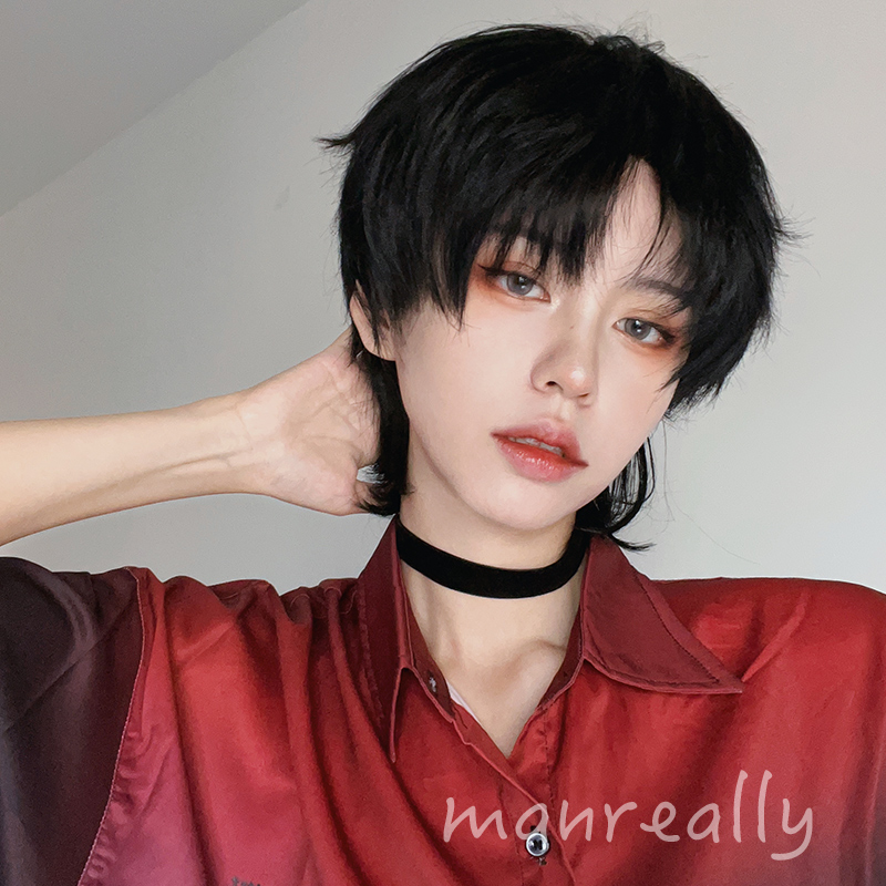 漫真假发男短发日常基佬修脸帅气dk少年假毛正太gay哑光蓬松自然