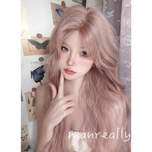 漫真假发小额蕾丝女长发长卷发Lolita时尚网红款造型自然全头套