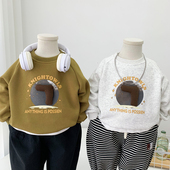 儿童休闲上衣中小童纯棉洋气套头百搭 韩版 男童卫衣春秋装 2026新款