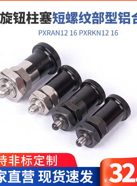 ZAY41/ZAY42旋钮柱塞PXRAN/PXRKN12 16  短螺纹部型　铝合金旋钮