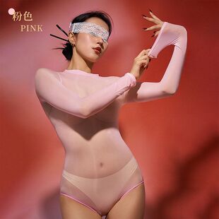 袜 马油连裤 大码 丝滑油光五指连体性感女丝袜泳衣油亮三角裤