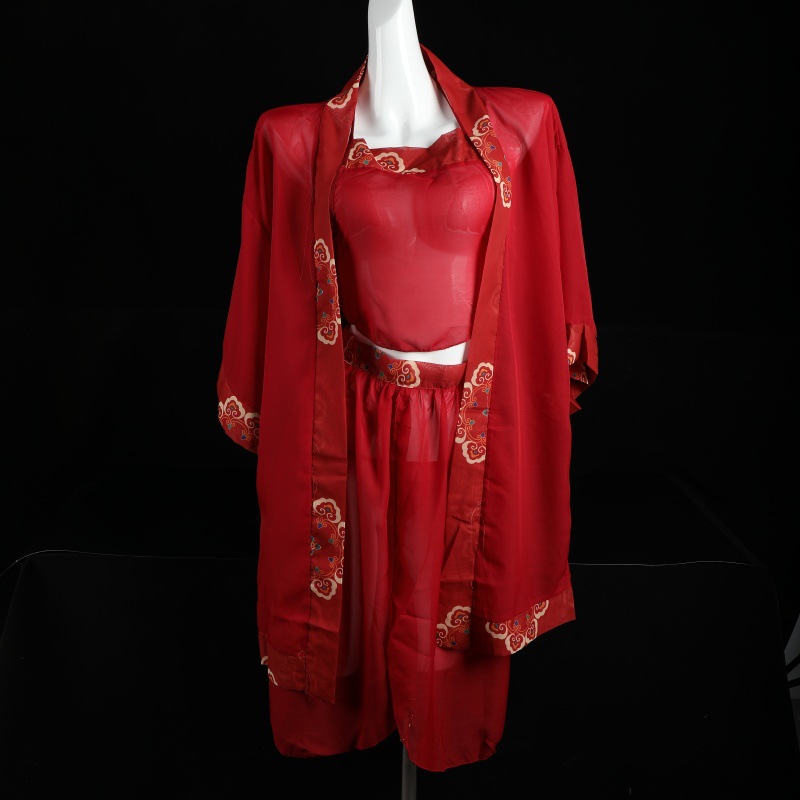 【兜鸿】性感新娘装内衣性感古典御姐制服肚兜汉服睡衣套装