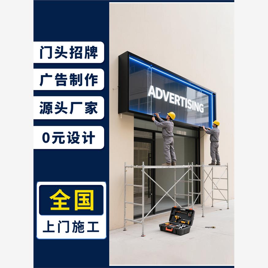 深圳东莞全国门头招牌定做发光字灯箱广告牌定制商铺铝塑板牌匾上