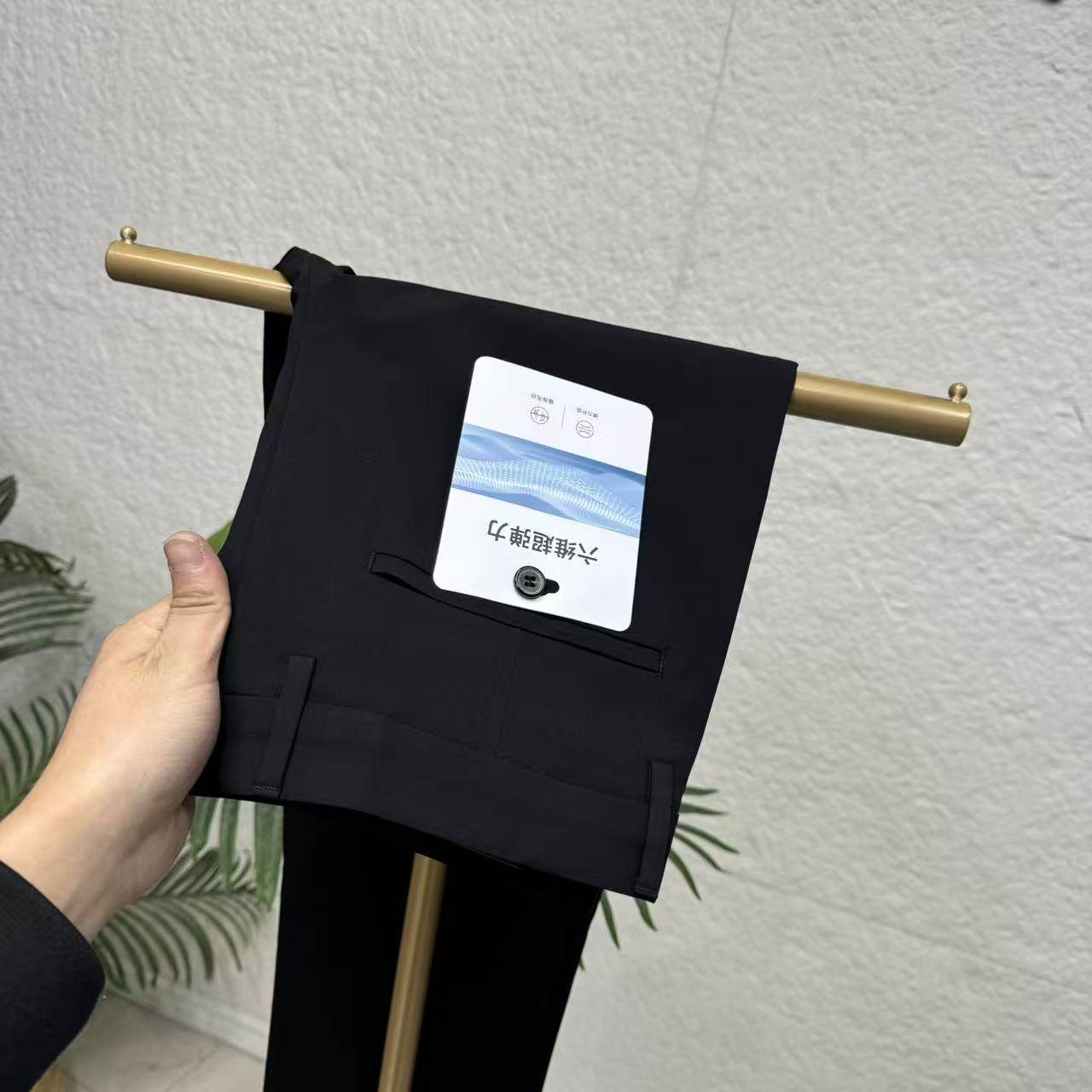 抗皱弹力！外贸撤柜春夏新款男士商务休闲百搭舒适薄款直筒长裤