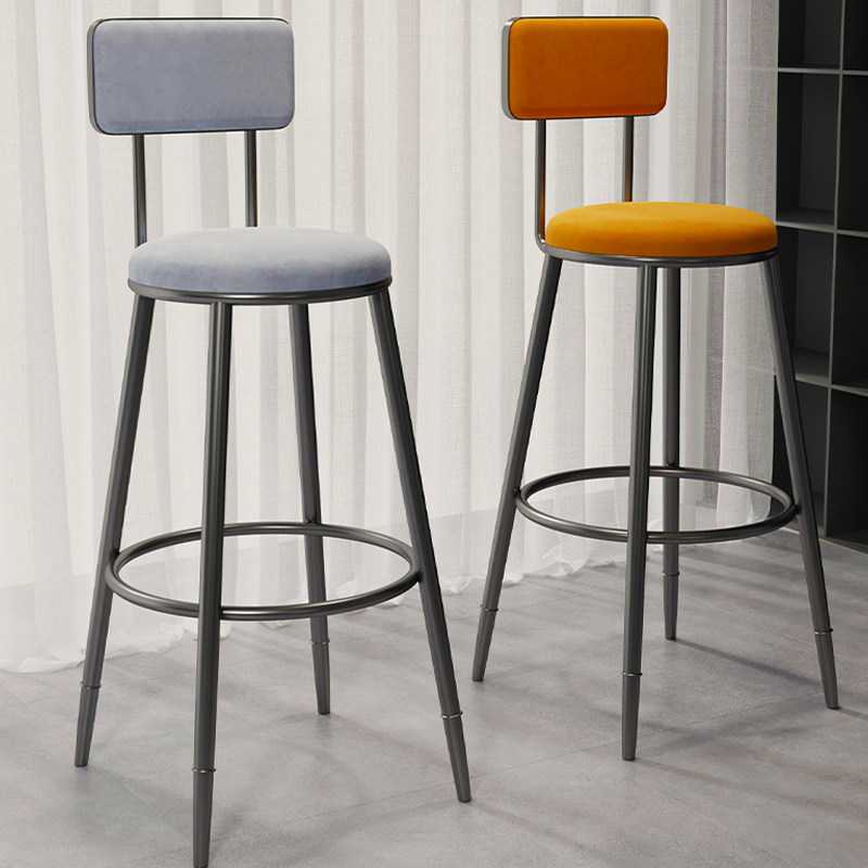 高脚凳吧台椅靠背凳收银酒吧凳台凳吧台椅复古接待靠背椅酒吧椅椅