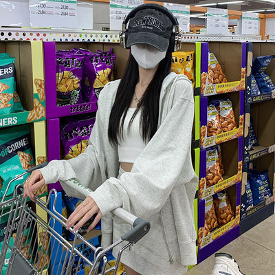 宽松连帽拉链卫衣女夏季2025新款春秋款防晒慵懒外套休闲薄款