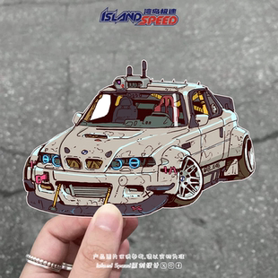 宝马BMW复古系列汽车贴纸装 饰后备箱贴划痕遮盖防水贴花