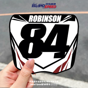 84赛车号码 牌汽车贴纸ROBINSON创意设计车身挡风玻璃头盔贴画