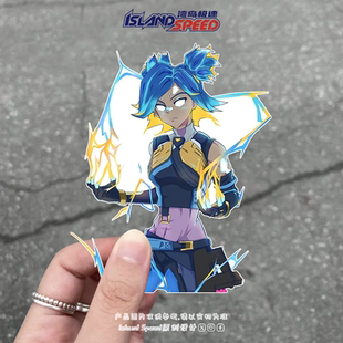 Valorant无畏契约汽车贴纸瓦罗兰特霓虹游戏角色电脑装 饰贴画