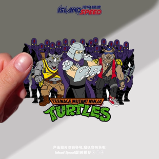 忍者神龟汽车贴纸施莱德和手下车身挡风玻璃英文贴花