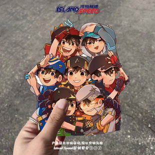 BoBoiBoy汽车贴纸马来西亚动画角色地震雷电烈火人物车身侧面贴花