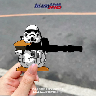 星球大战贴画帝国冲锋队俱乐部企鹅结合形象趣味车身侧面防水贴纸
