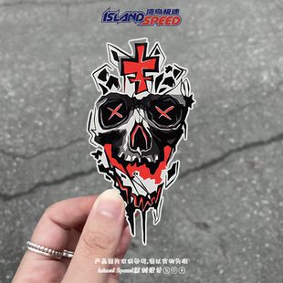 Likart 饰贴纸 Syndicate车贴骷髅头纹身图案车身电脑装