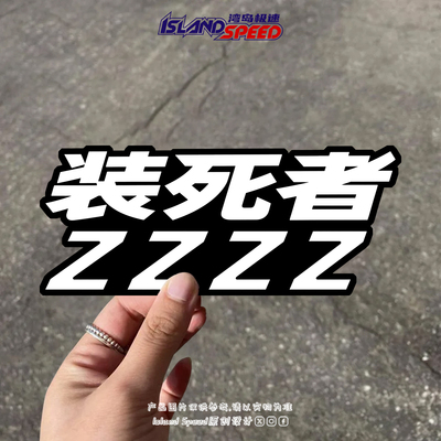 SBTI装死者人格汽车贴纸恶搞网络热梗趣味设计车身反光磁吸贴画