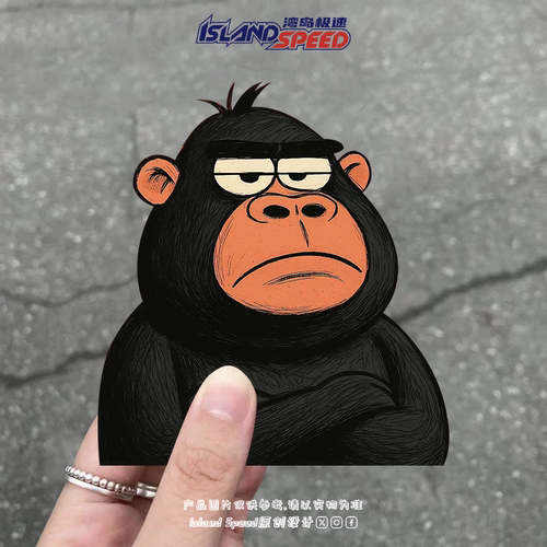 可爱卡通猩猩创意车窗装饰贴