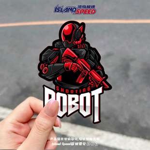 ROBOT贴画机器人电子竞技创意设计电车摩托车头盔防水贴纸