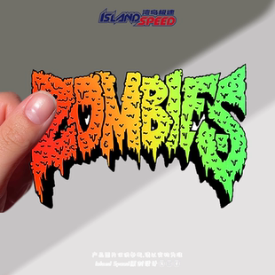 ZOMBIES汽车贴纸僵尸英文字母创意设计电脑主机桌面装 饰贴