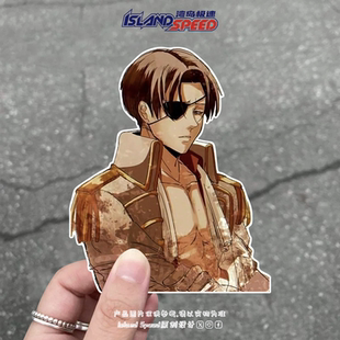 进击 巨人汽车贴纸精英士兵利威尔阿克曼动漫角色越野车贴画