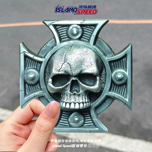 战锤40000车贴帝国十字勋章标志骷髅头图案赛车头盔防水贴纸