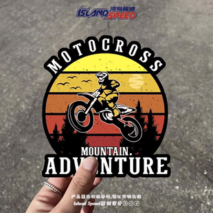 摩托车越野Motocross汽车贴纸头盔三角窗后备箱挡风玻璃贴画