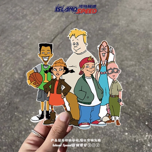 下课后车贴美国迪士尼儿童动画六人组吉他钢琴电动车汽车贴纸