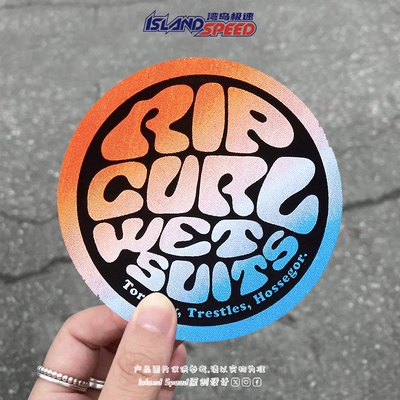 Rip Curl冲浪装备汽车贴纸个性电摩后尾门三角窗挡风玻璃装饰贴画