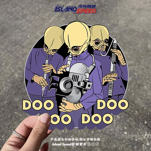 星球大战贴画坎蒂娜乐队外星人个性 涂鸦汽车车身划痕遮盖贴纸