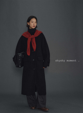 shyshy“风雪夜”重磅羊毛大衣简单衣橱好品质立裁版型外套