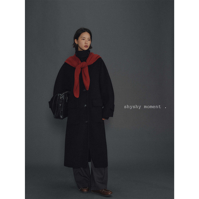 shyshy“风雪夜”重磅羊毛大衣简单衣橱好品质立裁版型外套