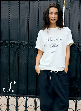 shyshy巴塞罗那 多色舒适棉质大弹力印花基础款棉质短袖T恤