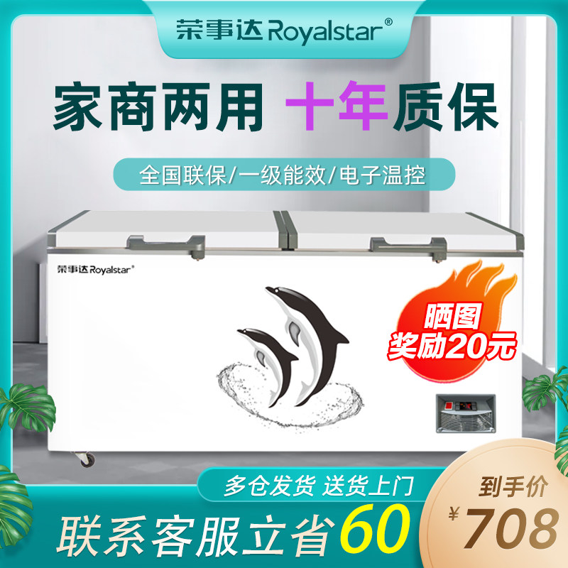 荣事达冰柜商用大容量家用保鲜冷冻冷藏双温节能单温冷柜雪糕冰箱