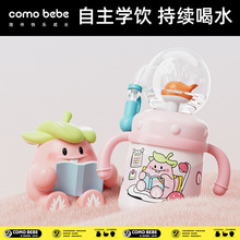 儿童水杯鲸鱼喷水杯宝宝吸管杯幼儿园家用杯婴儿喝水保温不锈钢杯