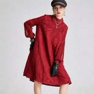 工厂冲量2069时尚 连衣裙 气质显瘦高贵上档次复古春秋季