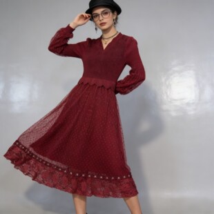 工厂冲量0107时尚 连衣裙 褶皱气质显瘦高贵上档次复古春秋季