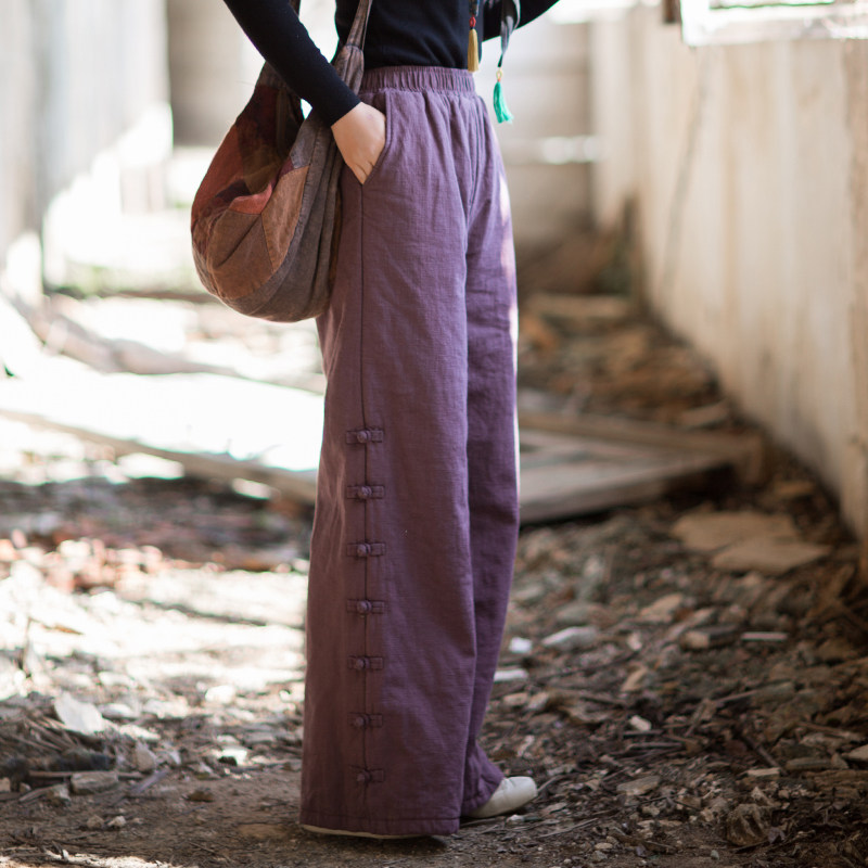 新中式苎麻棉裤百搭保暖加厚直筒长裤2025年冬季新款夹棉外穿棉裤,女装/女士精品,棉裤/羽绒裤,淘宝优惠券,粉丝福利购,淘宝优惠卷