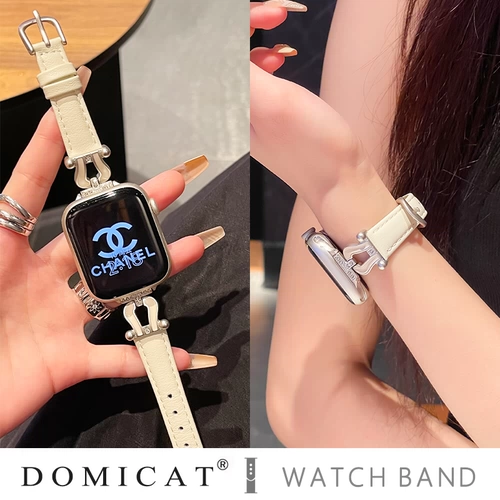 Domicat подходит для Apple Iwatch9 Watch Bess AppleWatch8 Кожаное капельное масло U -образное пряжка S9 Лето 7 -го поколения Ultra2 New S6 High -Degrade Cowhide Fine Fine Model