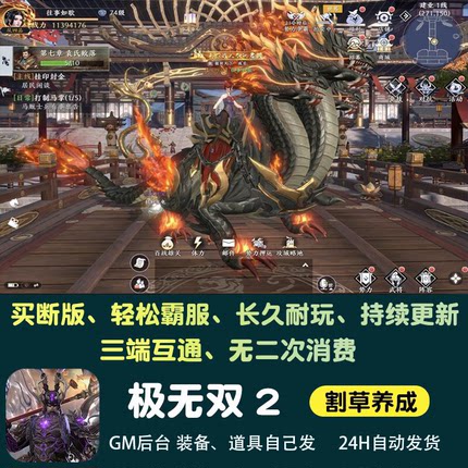 极无双2无限内购手游gm游戏后台动作买断版策略安卓苹果非单机版