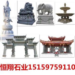 传统祠堂石牌坊摆放江西宗祠大门石牌楼雕刻惠安石雕石柱安装
