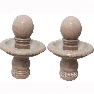 别墅欧式石雕喷水盘加工户外大型石制流水盘报价庭院石刻水盘图