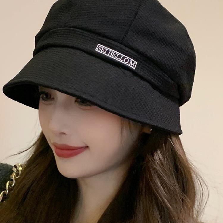三合一渔夫帽女高级感大头围春夏八角贝雷帽日系素颜遮脸堆堆帽子