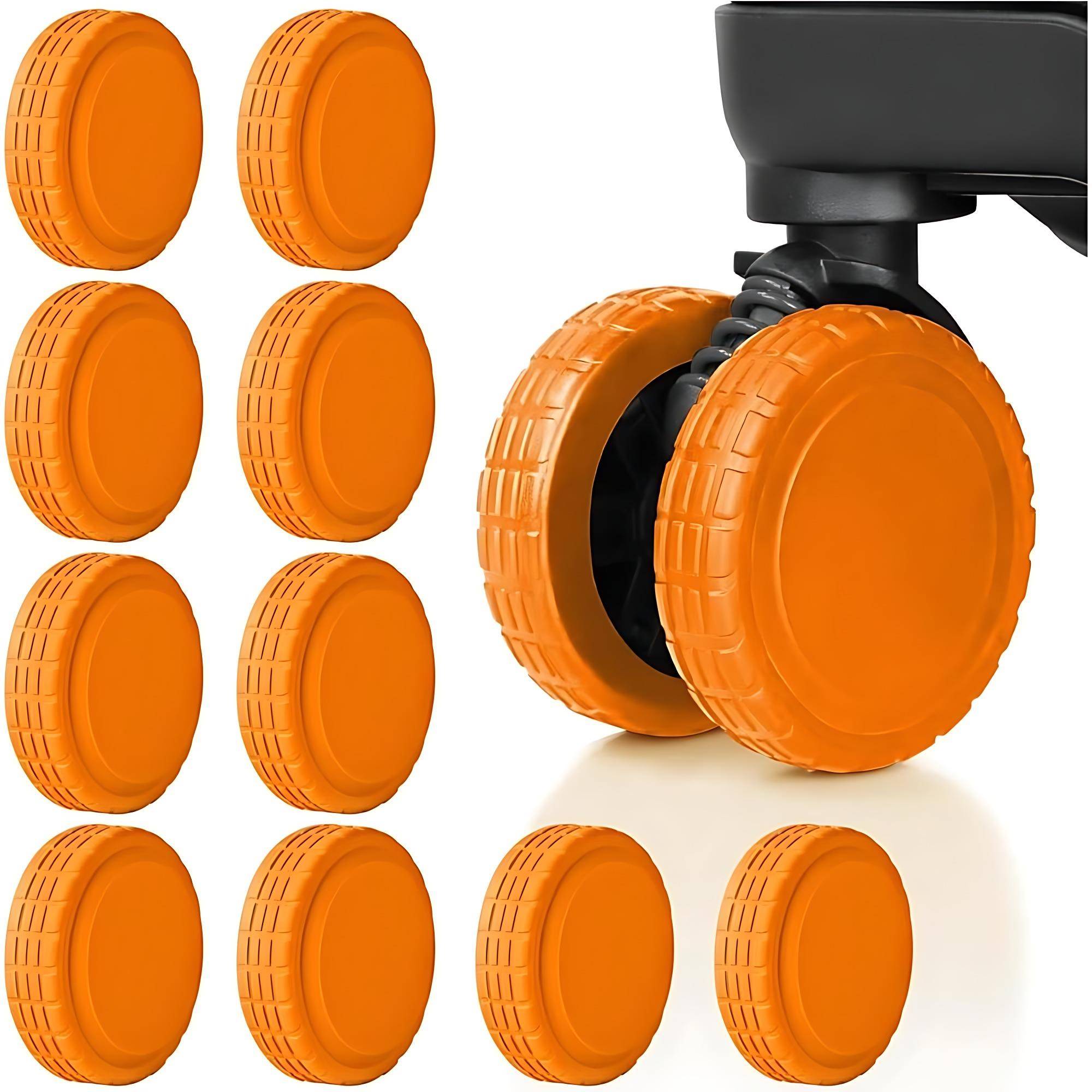 新款加厚通用行李箱万向轮硅胶保护套旅行替换静音减震耐磨配件