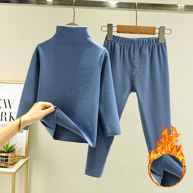 儿童德绒发热内衣套装加厚秋衣裤