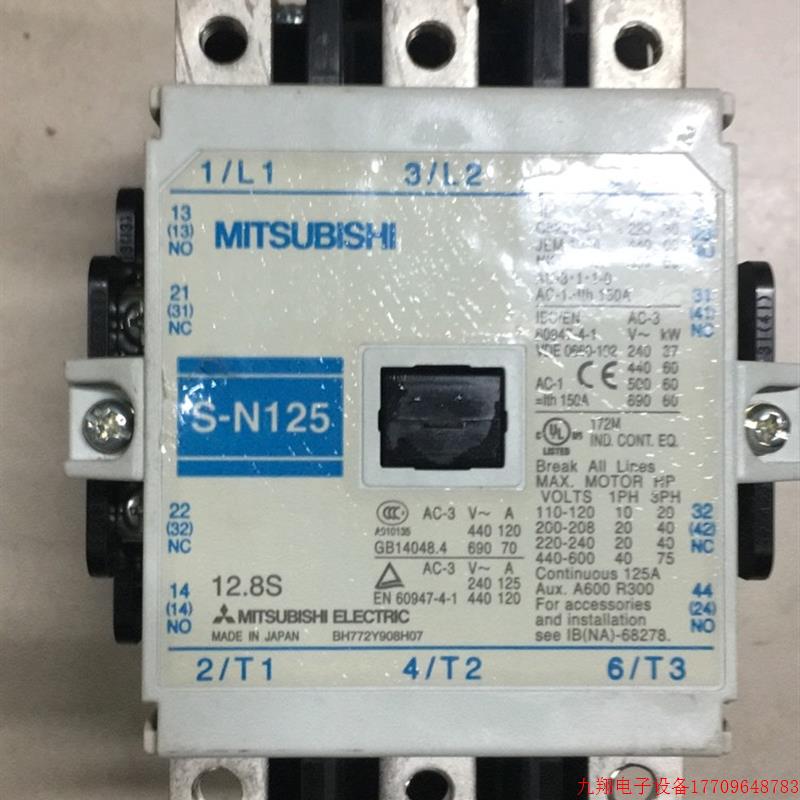 拍前询价:正宗原产MITSUBISHI日本三菱交流接触器拆机S-N125 AC2