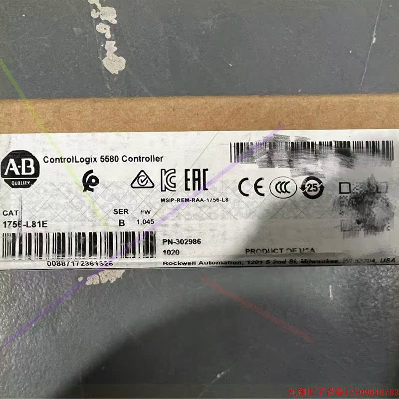 拍前询价:1756-L81E  全新原装